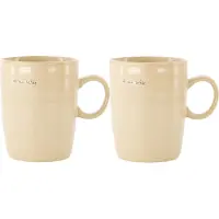 Zusss Set Van 2 Koffiemokken Vol Van Liefde - Keramieken Mokken - Sand - 350Ml Keramiek Sand