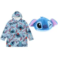Lilo & Stitch slaapkamerset; handwarmer en hoodie deken