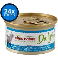 Almo Nature 24x Daily - Kattenvoer Natvoer Blik - Mousse - Oceaanvis - 85g