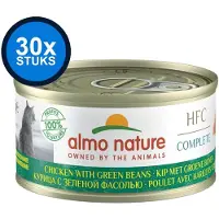 Almo Nature 30x HFC Complete - Kip & Groene Bonen - Graanvrij Kattenvoer - 70g