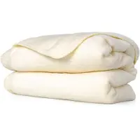 ANRO Plaid Betty Crème 130x160cm – Woondeken Bankdeken Katoenmix Sprei Woonkamer Tweezijdig