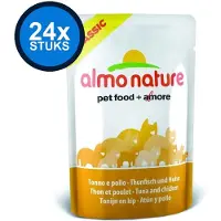 Almo Nature HFC - Kattenvoer - Maaltijdzakje - Tonijn & Kip - 24x55gr