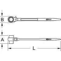 Ks Tools 522.1317 5221317 Steigersleutel Sleutelbreedte (metrisch) 13 - 17 mm
