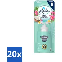 Glade 20 x – Sense & Spray Navulling – Exotic Tropical Blossoms – 18 ml - Tropische Geur - Bewegingssensor - Kokos En Bloemen - Luchtverfrisser - Exotische Geur