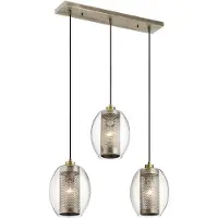 Kichler LED Hanglamp Asher II | 3X E27 Max 60W | Dimbaar | Antique Pewter