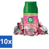 Air Wick 10 x Freshmatic – Automatische Luchtverfrisser Navulling – Winter Berry Wonderland - 250 ml - Automatische Luchtverfrisser - Winterse Geur - Bessen-geur - Luchtverfrisser - Geurneutralisatie