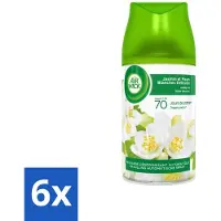 Air Wick 6 x Freshmatic - Luchtverfrisser - Navulling Automatische Spray - Jasmijn en Witte Bloemen - 250ml - Luchtverfrisser - Geur - Jasmijn - Witte Bloemen - Automatische Spray