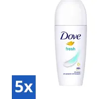 Dove 5 x Fresh - Deodorant Roll-on - Anti-Transpirant - 50 ml - Frisheid - Transpiratie - Oksels - Deodorant - Frisse Geur