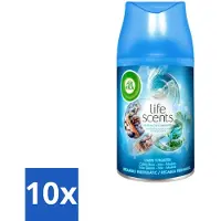 Air Wick 10 x - Luchtverfrisser Navulling - Turquoise Oase - Automatische Spray - 250 ml - Luchtverfrisser - Geur - Tropische Geur - Drijfhout - Zeenevel