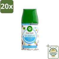 Air Wick 20 x Freshmatic Pure Fresh Navulling Zachtheid van Katoen 250 ml - Grootverpakking - Luchtverfrisser - Geurverspreider - Katoen Geur - Frisse Geur - Geur Neutraliseren