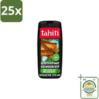 Tahiti 25 x – Douchegel – Tropenhout Vegan - 315 ml - Grootverpakking - Douchegel Tropisch Hout - Vegan Douchegel - Natuurlijke Douchegel - Houtgeur Douchegel - Milde Douchegel