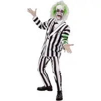 Smiffys - Beetlejuice Kostuum - XL - Wit/Zwart