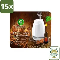 Air Wick 15 x Essential Mist - Starterkit - Edelhout - 20ml - Grootverpakking - Essentiële Olie - Geurverspreider - Kostbaar Hout - Luchtgeur - Warme Geur