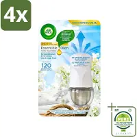 Air Wick Essential Oils - Elektrische Geurverspreider Starterkit - Sering & Fris Linnen - 19ml - Voordeelverpakking - 4 stuks - Luchtverfrisser - Geurverspreider