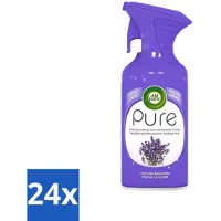 Air Wick 24 x - Luchtverfrisser Spray - Paarse Lavendel - 250ml - Luchtverfrisser - Lavendelgeur - Geurspray - Huisgeur - Ongewenste Geur