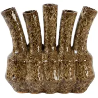 Light & Living Light&living Vaas deco 37x18,5x34 cm TUNARI keramiek crème-bruin