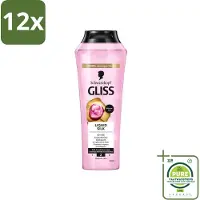 GLISS - Shampoo - Liquid Silk - Voor Glanzend en Zijdezacht Haar - 250 ml - Voordeelverpakking - 12 stuks - Glans Shampoo - Zijdezacht haar