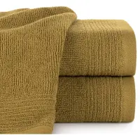 Eurofirany Luxe badhanddoek LARI 70x140cm 500g/m² honingkleur met bies
