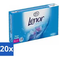 Lenor 20 x - Droogtrommeldoekjes - Aprilfris - Textielverfrisser - 34 Doekjes - Voordeelverpakking - 20 stuks