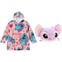 Lilo & Stitch slaapkamerset; handwarmer en hoodie deken