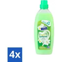 At Home 4 x - Wash - Wasverzachter - Joyful Summer - 20 Wasbeurten - Wasverzachter - Wasverzachter Voor Kleding - Wasverzachter Voor Alle Stoffen - Wasverzachter Fris - Wasverzachter Geur