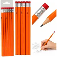 Leantoys Set van 2hb potloden voor schetsen en schrijven met gum 12 stuks. - UNI