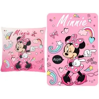 Minnie mouse slaapkamerset; kussen en fleece deken