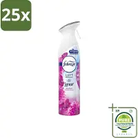 Febreze 25 x Amethist Luchtverfrisser Spray - Frisse Bloemen Geur - 300ml - Grootverpakking - Luchtverfrisser - Geurverwijderaar - - Amethyst - Frisse Geur