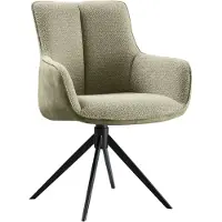 Pronto Wonen Eetkamerstoel Ceno - Groen - Velvet - Spinpoot -