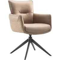 Pronto Wonen Eetkamerstoel Mirandola - Taupe - Microleder - 4 Poten -