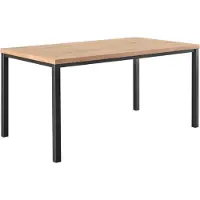 Pronto Wonen Eettafel Tesino 160x90 cm rechthoekig - 4 Poten - Melamine - Bruin -