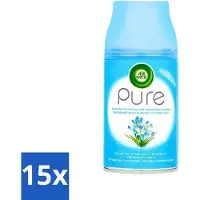 Air Wick 15 x Freshmatic Automatische Spray Navulling Pure Lentedauw 250 ml - Luchtverfrisser - Lentedauw - Natuurlijke Geur - Geurverspreider - Geurneutralisatie