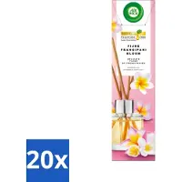 Air Wick 20 x - Geurstokjes - Delicate Frangipani Bloemen - Essentiële Oliën - 40 ml - Frangipani Geur - Geurstokjes - Luchtverfrisser - Essentiële Oliën - Tropische Geur
