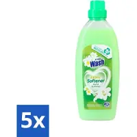 At Home 5 x - Wash - Wasverzachter - Joyful Summer - 20 Wasbeurten - Wasverzachter - Wasverzachter Joy Summer - Wasverzachter Voor Kleding - Wasverzachter Voor Alle Stoffen - Wasverzachter Voor Katoen