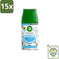 Air Wick 15 x Freshmatic Pure Fresh Navulling Zachtheid van Katoen 250 ml - Grootverpakking - Luchtverfrisser - Geurverspreider - Katoen Geur - Frisse Geur - Geur Neutraliseren