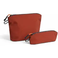 VHV - 2-Delige Etui - Pennenzak Set - Lichtgewicht Opbergtasjes - Waterafstotend Ripstop -Make-up Tas , Organizer -Voor School Examen, Kantoor - Bruin