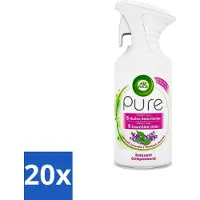 Air Wick 20 x Pure - Luchtverfrisser Spray - Essentiële Oliën - Lavendel - 250ml - Luchtverfrisser - Lavendel - Essentiële Oliën - Ontspanning - Sfeer