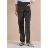 Cecil Dames Broek met High Waist en Wide Leg pijpen in een Loose Fit pasvorm - Groen - 25