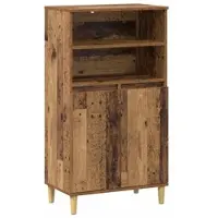 vidaXL Highboard Eikenhout 60 x 36 x 110 cm Bewerkt hout
