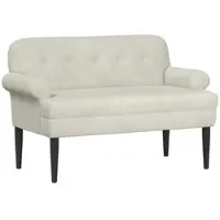 vidaXL Lovingseat met knoopge tuft Crèmekleurig 120 x 66 x 78 cm