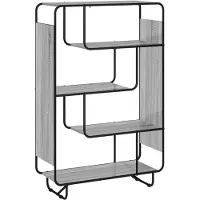 vidaXL Highboard Grijs Sonoma 93.5 x 37.5 x 144 cm Bewerkt hout
