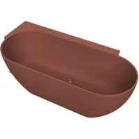 Arcqua havana back to wall ligbad links 170x80 cm terracotta