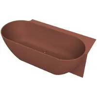 Arcqua havana back to wall ligbad rechts 170x80 cm mat terracotta