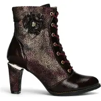 LAURA VITA Alcbaneo 173 wine dames veterboots gekleed