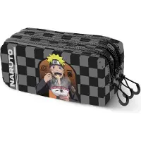 KARACTERMANIA - Naruto Ichiraku - Trick FAN 2.2 - Pennenzak - Potloden Etui met Triple Rits - Pennenetui - Zwart