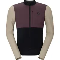 SCOTT Endurance Warm herenfietsshirt met lange mouwen, zwart/rood/beige || Maat: L