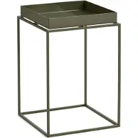 HAY Tray Coffee Table Salontafel Olive Green | 30 x 30 cm High | Powder Coated