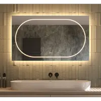 Schaere - Badkamerspiegel - LED Verlichting - Spiegel Verwarming - Touch Sensor - Dimfunctie - 120x70x3 cm
