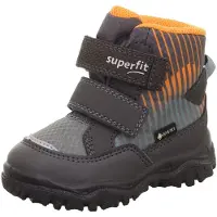 Superfit Snowboots 'HUSKY' donkergrijs / oranje / zwart