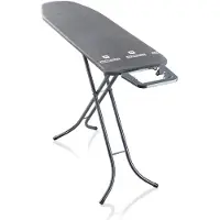 Leifheit Strijkplank Classic M Black - Compact Strijkoppervlak - In Hoogte Verstelbaar - Zwart - 120x38cm
